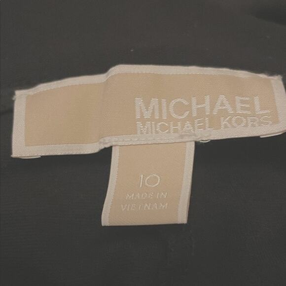 Michael Kors Black Tuxedo Velvet Side Stripe Pant. 10 - Picture 3 of 4